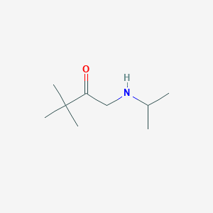 molecular formula C9H19NO B12115018 2-Butanone, 3,3-dimethyl-1-[(1-methylethyl)amino]- CAS No. 61747-37-3
