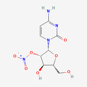 molecular formula C9H12N4O7 B1211502 1-(2-O-Nitro-beta-D-arabinofuranosyl)cytosine CAS No. 83831-64-5
