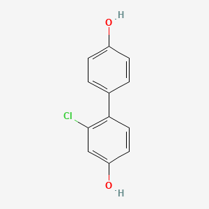 molecular formula C12H9ClO2 B1211503 2-Chloro-(1,1'-biphenyl)-4,4'-diol CAS No. 56858-70-9