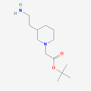 molecular formula C13H26N2O2 B12115039 tert-Butyl 2-(3-(2-aminoethyl)piperidin-1-yl)acetate 