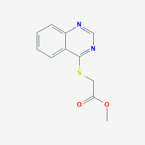 molecular formula C11H10N2O2S B12115075 Acetic acid, 2-(4-quinazolinylthio)-, methyl ester 