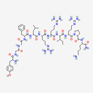 molecular formula C63H104N22O12 B12115094 H-DL-Tyr-Gly-Gly-DL-Phe-DL-Leu-DL-Arg-DL-Arg-DL-xiIle-DL-Arg-DL-Pro-DL-Lys-NH2 