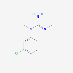 molecular formula C9H12ClN3 B1211510 1-(3-Chlorophenyl)-1,2-dimethylguanidine 