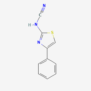 molecular formula C10H7N3S B12115124 (4-Phenyl-1,3-thiazol-2-yl)cyanamide CAS No. 7709-52-6