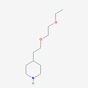 molecular formula C11H23NO2 B12115125 Piperidine, 4-[2-(2-ethoxyethoxy)ethyl]- CAS No. 1152526-42-5