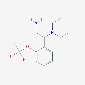 molecular formula C13H19F3N2O B12115156 1,2-Ethanediamine, N1,N1-diethyl-1-[2-(trifluoromethoxy)phenyl]- CAS No. 954575-87-2
