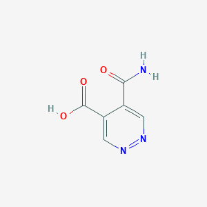 molecular formula C6H5N3O3 B12115173 5-carbamoylpyridazine-4-carboxylic Acid 