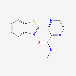 molecular formula C14H12N4OS B12115221 3-(1,3-benzothiazol-2-yl)-N,N-dimethylpyrazine-2-carboxamide 