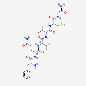 molecular formula C29H46N8O7S B12115236 Kininogen-Based Thrombin Inhibitor H-Phe-Gln-Val-Val-Cys-Gly-NH2 