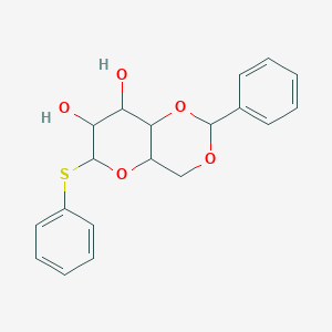 molecular formula C19H20O5S B12115266 Phenyl 4,6-O-benzylidene-1-thio-a-D-mannopyranoside 