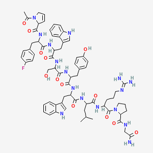 molecular formula C69H85FN16O13 B12115292 Ac-3,4-Dehydro-Pro1,D-P-F-Phe2-D-*Trp3,6-Luteinizin 