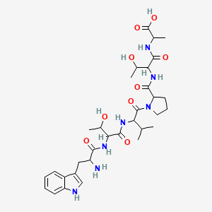 molecular formula C32H47N7O9 B12115383 H-DL-Trp-DL-xiThr-DL-Val-DL-Pro-DL-xiThr-DL-Ala-OH 
