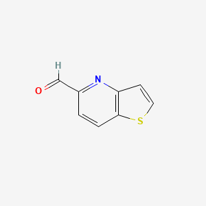 molecular formula C8H5NOS B12115388 Thieno[3,2-b]pyridine-5-carbaldehyde 