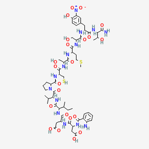 molecular formula C58H84N14O22S2 B12115433 H-2Abz-DL-Asp-DL-Asp-DL-xiIle-DL-Val-DL-Pro-DL-Cys-DL-Ser-DL-Met-DL-Ser-DL-Tyr(3-NO2)-DL-xiThr-NH2 