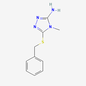 molecular formula C10H12N4S B12115455 4H-1,2,4-Triazol-3-amine, 4-methyl-5-[(phenylmethyl)thio]- CAS No. 87866-45-3