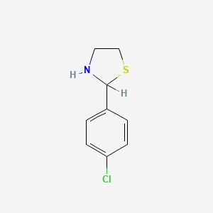 molecular formula C9H10ClNS B1211548 2-(4-Chlorophenyl)thiazolidine CAS No. 7738-99-0