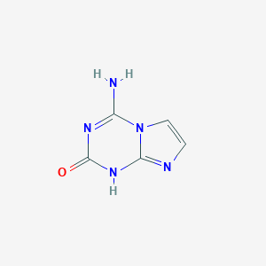 molecular formula C5H5N5O B121155 4-aminoimidazo[1,2-a][1,3,5]triazin-2(1H)-one CAS No. 152468-49-0