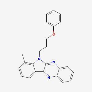 molecular formula C24H21N3O B12115553 [3-(4-Methylindolo[2,3-b]quinoxalin-5-yl)propoxy]benzene 