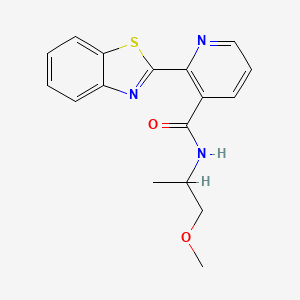 molecular formula C17H17N3O2S B12115644 2-(1,3-benzothiazol-2-yl)-N-(1-methoxypropan-2-yl)pyridine-3-carboxamide 