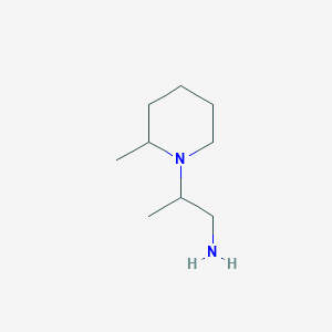 molecular formula C9H20N2 B12115693 2-(2-Methylpiperidin-1-yl)propan-1-amine 