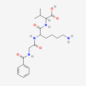 molecular formula C20H30N4O5 B12115728 Bz-Gly-Lys-Val-OH 