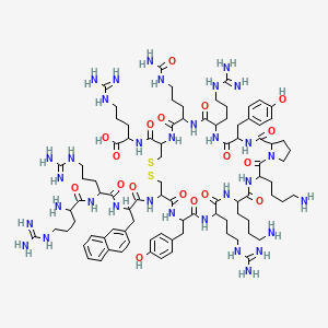 molecular formula C90H141N33O18S2 B12115742 H-Arg-arg-ala(2-naphthyl)-cys-tyr-arg-lys-D-lys-pro-tyr-arg-cit-cys-arg-OH 