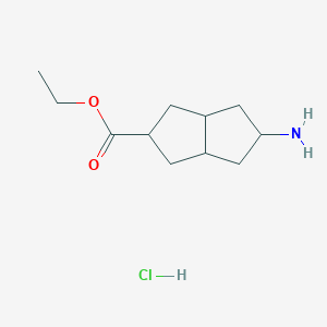 molecular formula C11H20ClNO2 B12115756 Ethyl 5-aminooctahydropentalene-2-carboxylate hydrochloride 