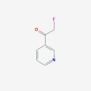 molecular formula C7H6FNO B121158 Ethanone, 2-fluoro-1-(3-pyridinyl)- (9CI) CAS No. 155557-12-3