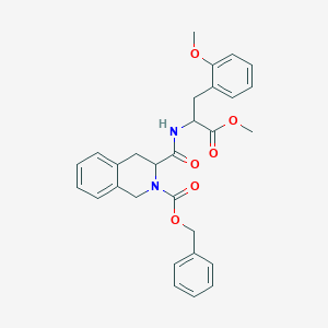 molecular formula C29H30N2O6 B12115802 Cholecystokinin-33 (human) trifluoroacetate salt H-Lys-Ala-Pro-Ser-Gly-Arg-Met-Ser-Ile-Val-Lys-Asn-Leu-Gln-Asn-Leu-Asp-Pro-Ser-His-Arg-Ile-Ser-Asp-Arg-Asp-Tyr(SO3H)-Met-Gly-Trp-Met-Asp-Phe-NH2 trifluoroacetate salt 