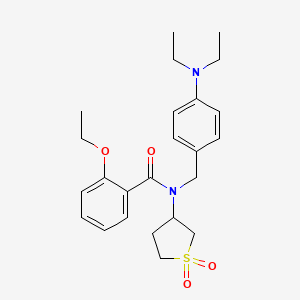 molecular formula C24H32N2O4S B12115873 N-[4-(diethylamino)benzyl]-N-(1,1-dioxidotetrahydrothiophen-3-yl)-2-ethoxybenzamide 