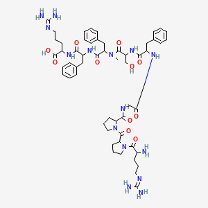 molecular formula C55H77N15O11 B12115965 Bradykinin, 7-(N-methyl-D-phenylalanine)-(9CI) 