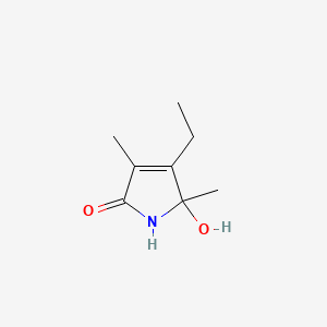 4-Ethyl-5-hydroxy-3,5-dimethyl-1H-pyrrol-2(5H)-one