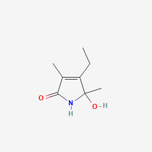 4-Ethyl-1,5-dihydro-5-hydroxy-3,5-dimethyl-2H-pyrrol-2-one