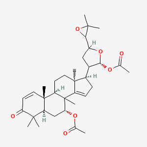[(5R,7R,9R,10R,13S,17R)-17-[(2R)-2-acetyloxy-5-(3,3-dimethyloxiran-2-yl)oxolan-3-yl]-4,4,8,10,13-pentamethyl-3-oxo-5,6,7,9,11,12,16,17-octahydrocyclopenta[a]phenanthren-7-yl] acetate