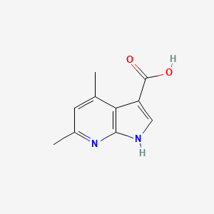 molecular formula C10H10N2O2 B12116078 4,6-dimethyl-1H-pyrrolo[2,3-b]pyridine-3-carboxylic acid 