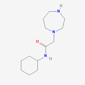 molecular formula C13H25N3O B12116093 N-Cyclohexyl-2-(1,4-diazepan-1-yl)acetamide CAS No. 79379-39-8