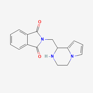 molecular formula C16H15N3O2 B12116133 2-((1,2,3,4-Tetrahydropyrrolo[1,2-a]pyrazin-1-yl)methyl)isoindoline-1,3-dione 
