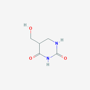molecular formula C5H8N2O3 B12116185 5,6-Dihydro-5-(hydroxymethyl)uracil 