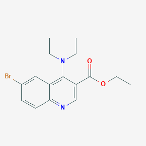 molecular formula C16H19BrN2O2 B12116207 Ethyl 6-bromo-4-(diethylamino)quinoline-3-carboxylate 