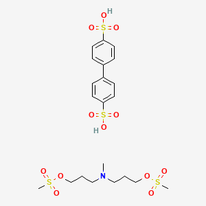 N-Methyl-N,N-bis(3-methylsulfonyloxypropyl)amine 4,4'-biphenyldisulfonate