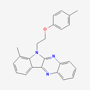 molecular formula C24H21N3O B12116246 7-methyl-6-[2-(4-methylphenoxy)ethyl]-6H-indolo[2,3-b]quinoxaline 