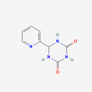 molecular formula C8H8N4O2 B12116319 6-Pyridin-2-yl-1,3,5-triazinane-2,4-dione 