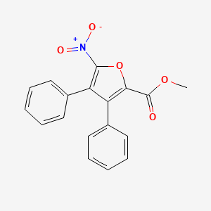 molecular formula C18H13NO5 B1211633 Methyl 5-nitro-3,4-diphenylfuran-2-carboxylate CAS No. 52101-39-0