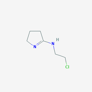 molecular formula C6H11ClN2 B12116346 N-(2-Chloroethyl)-3,4-dihydro-2H-pyrrol-5-amine CAS No. 61021-89-4