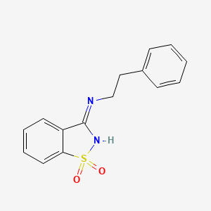 molecular formula C15H14N2O2S B12116367 3-(phenethylamino)-1H-1,2-benzisothiazole-1,1-dione 