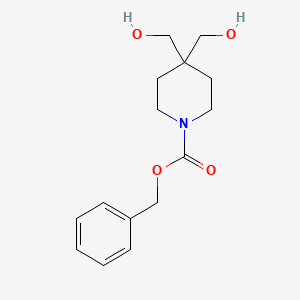 molecular formula C15H21NO4 B12116394 Benzyl 4,4-bis(hydroxymethyl)piperidine-1-carboxylate 