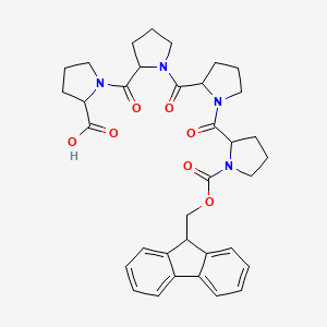 molecular formula C35H40N4O7 B12116395 Fmoc-DL-Pro-DL-Pro-DL-Pro-DL-Pro-OH 