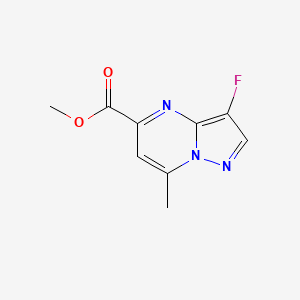 molecular formula C9H8FN3O2 B12116397 Methyl 3-fluoro-7-methylpyrazolo[1,5-a]pyrimidine-5-carboxylate 