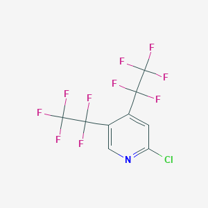 molecular formula C9H2ClF10N B12116405 2-Chloro-4,5-bis(1,1,2,2,2-pentafluoroethyl)pyridine 