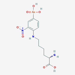 molecular formula C12H18AsN3O7 B1211646 6-(4-Arsono-2-nitrophenyl)lysine CAS No. 78417-07-9
